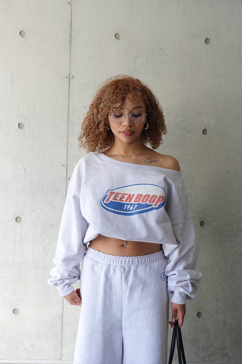 オフショルルーズスウェット